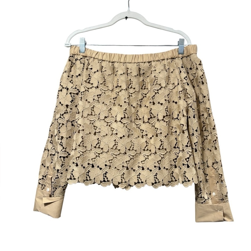 Robert Rodriguez off the shoulder lace overlay blouse size 4